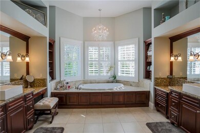 Master bathroom with double vanities