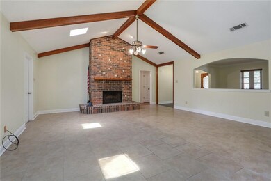 Den with High Ceilings Open to Kitchen and Breakfa