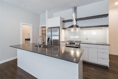 Kitchen with built in range, open shelving!