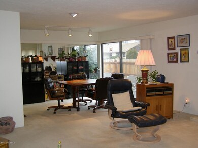 Living room into dining