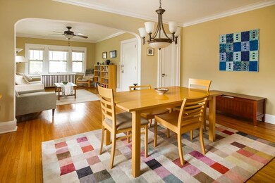 Dining room flows nicely into living area creating