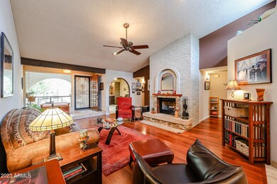 COZY BRICK FIREPLACE