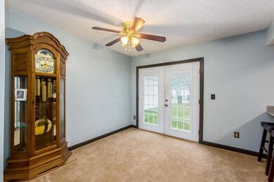 Dining room with new french doors