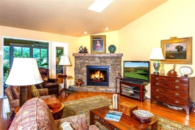 Large Great Room with Stacked Rock Fireplace