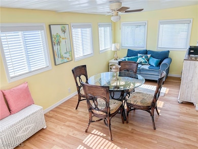 Sunroom and dining area