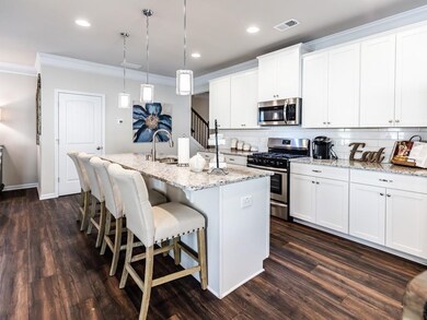 Stock photo shows kitchen layout-actual colors and