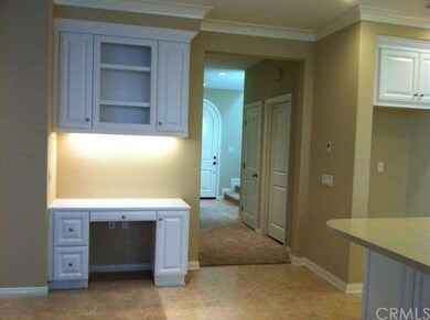 Built-in desk in the kitchen. 