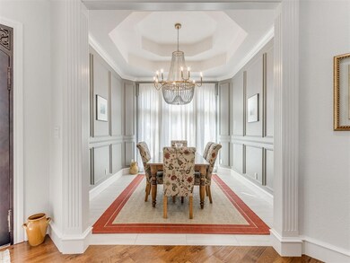 Dining room featuring an inviting chandelier and a