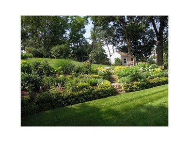 Yard/Garden. Terraced gardens and playhouse