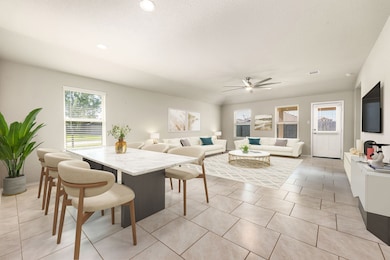 This living room is more like a GREAT room featuri