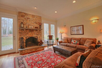Living Room with relaxing stacked stone wood burni