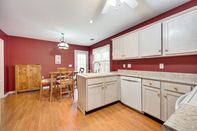Kitchen prep area with plenty of cabintes.