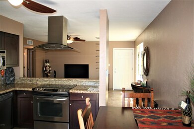 Kitchen View to Living Room