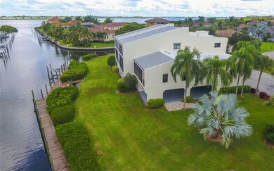 Aerial view of building 9 to Palma Sola Bay.