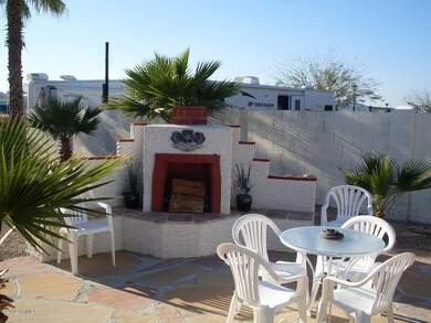 Patio fireplace