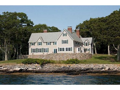 Exterior Front. From the water