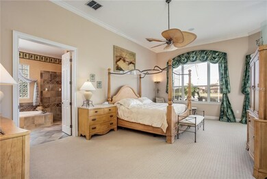 Large master Bedroom with stunning water views of 