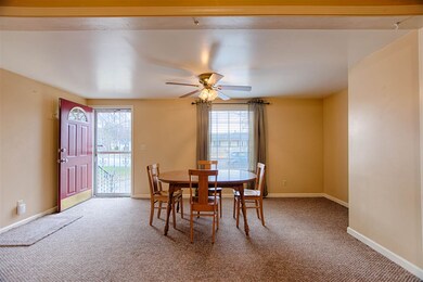 The home offers a spacious dining area open to the