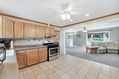 View from kitchen, plenty of room for a dining area!!