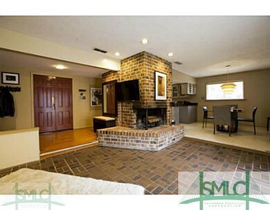 Den/Family/Great Room. Brick floors in the living 