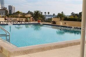 Large heated pool on the fourth floor terrace