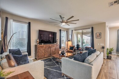 Great Room with Modern Fan