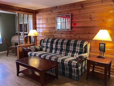 Living Room. Living room with knotty pine paneling