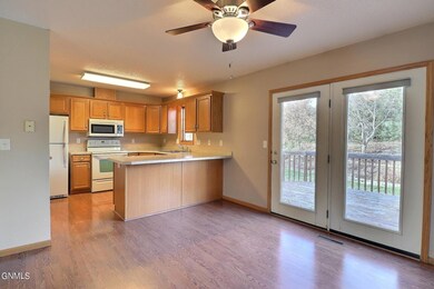 Dining room and kitchen