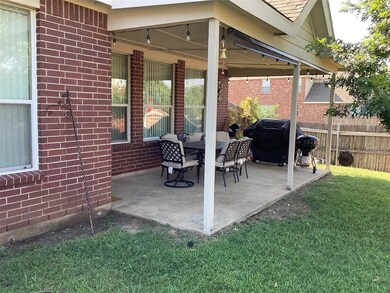 View of patio with grilling area