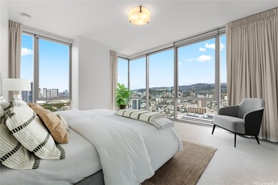 Primary Bedroom and View (Enhanced and Virtually Staged)