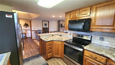 Granite countertops in kitchen