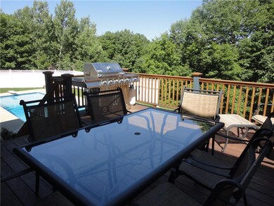 Mahogany deck overlooking pool/back...
