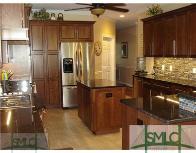 Kitchen. 5-Burner GAS Cooktop, Wine Refrigerator, 
