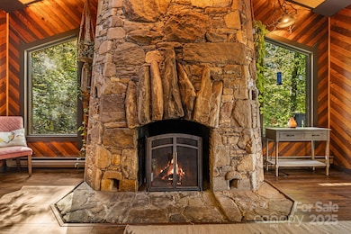 fireplace has speical craving in rock