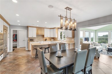 Large dining area just off of the kitchen and open