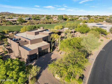 Circle drive and private resort setting.