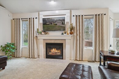 Switch for gas fireplace on left. All the ambiance