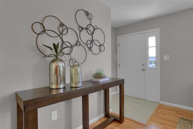 Enter onto porcelain floor landing surrounded by w