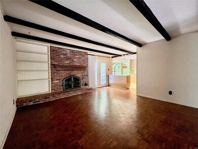 Built in bookcase in the family room.