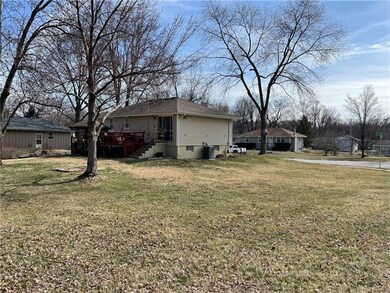 on a large corner lot