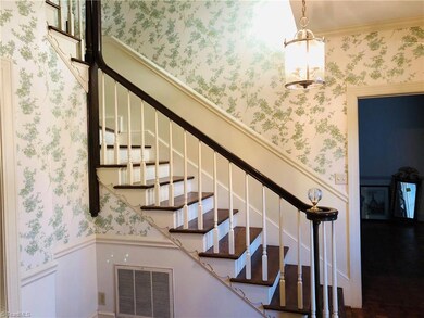 Entry stairs lead to second floor