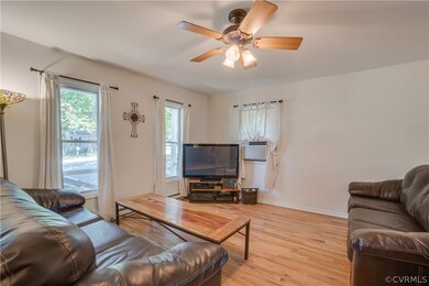 Living room with hardwood floors
