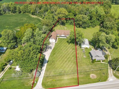 Overhead Drone View of Front of Home