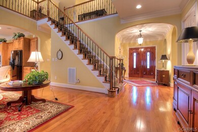Open staircase with internal balcony.