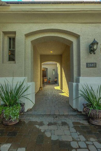Dramatic courtyard entry