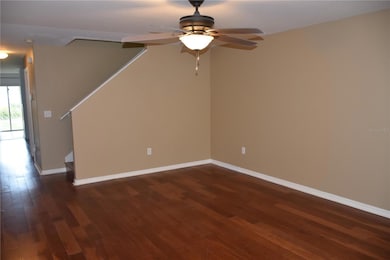 Living room with view toward back
