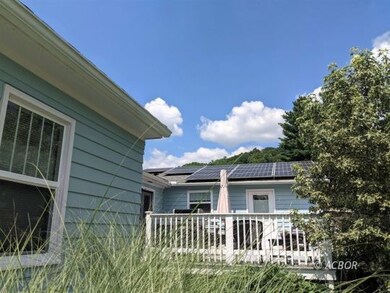 Garage, deck & solar array
