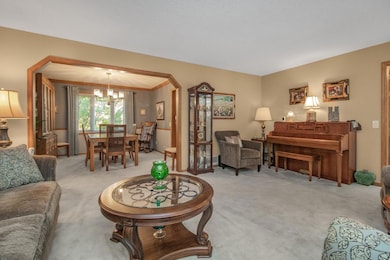 Living room looking into the dining room