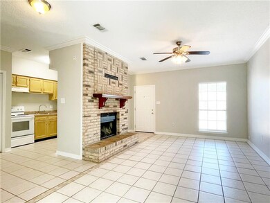 View from Dining Area of Living with wood burning