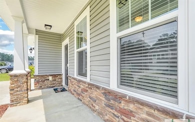 View of covered porch